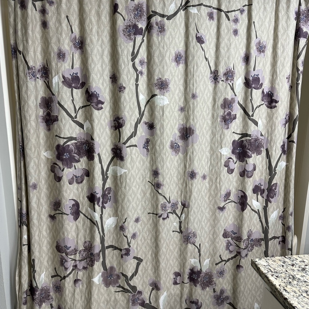 Floral Patterned Shower Curtain